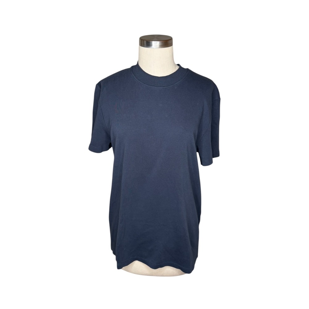 NOVO T-Shirt‎ Navy Blue Organic Cotton Minimalist Women's Size 6/8 Preppy